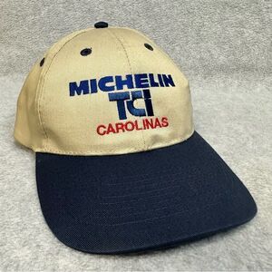 Michelin Tires Hat Cap Beige‎ Blue SnapBack TCI Carolinas Automotive Otto Cap
